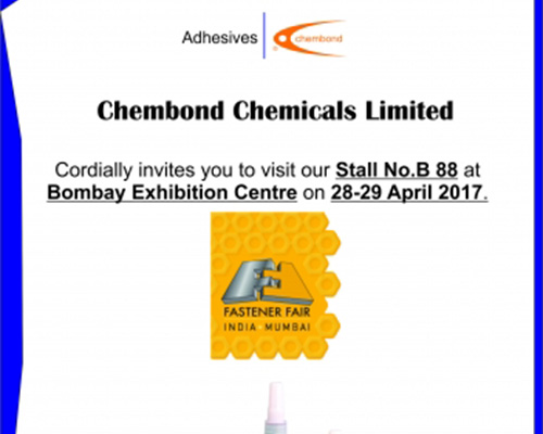 Chembond to Exhibit in Fastener Fair India, Mumbai 2017