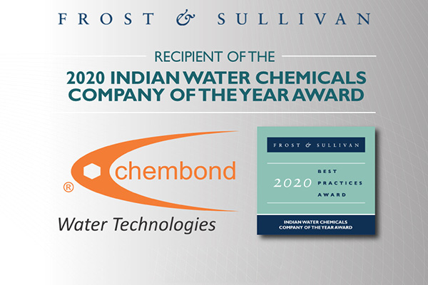 Chembond Water Bags Frost & Sullivan Indian Water Chemicals Company of the Year Award