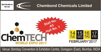 Chembond Group to showcase Water Technologies at Chemtech World Expo 2017