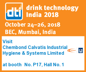 Chembond Calvatis Industrial Hygiene & Systems Limited to exhibit in Drink Technology India 2018