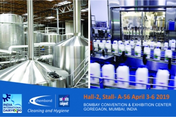 Chembond to participate in the 4th edition of India International Dairy Expo 2019, scheduled for 3-5 April 2019 at Mumbai.