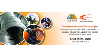 Chembond to Exhibit in Fastener Fair India, Mumbai 2019